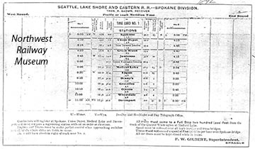 Eastern division timetable