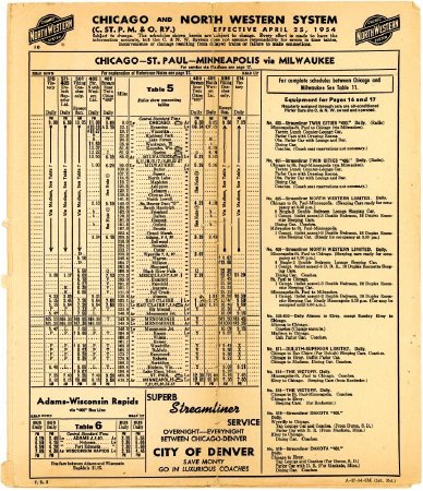 Timetable                               